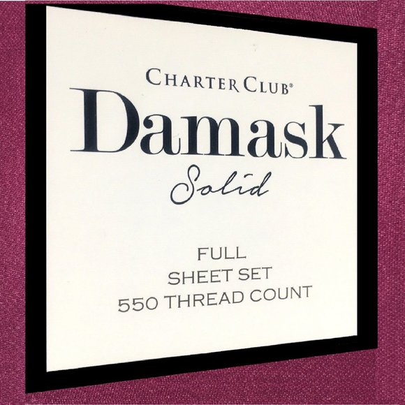 brand new MULBERRY Charter Club 550 TC 100% Cotton Sateen Weave FULL Sheet Set - Picture 3 of 8